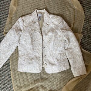 Valerie Stevens Cream Lace Blazer